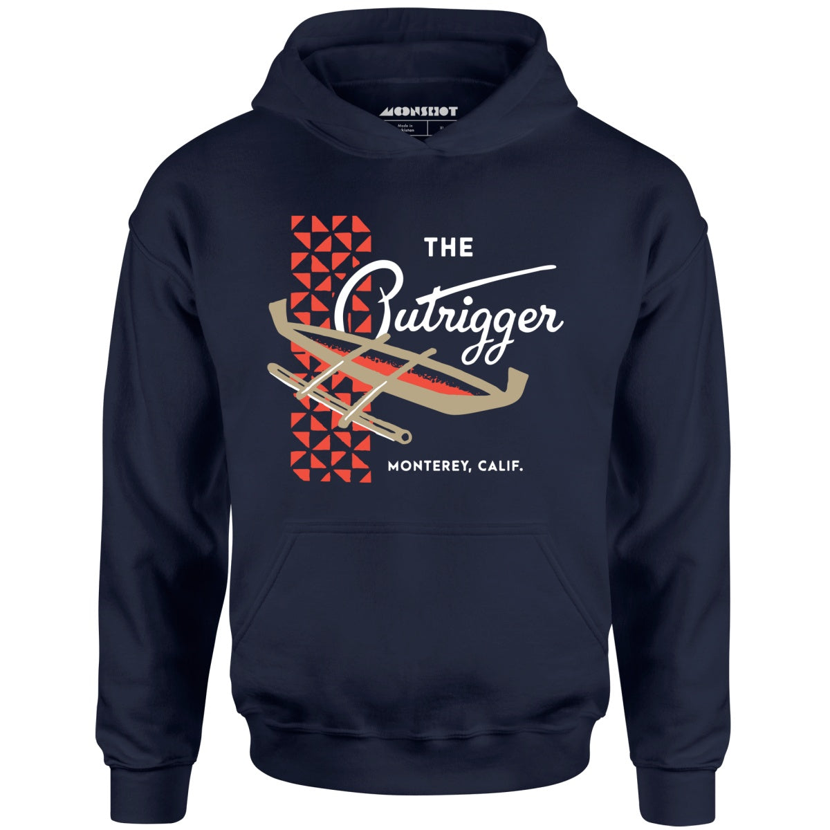 The Outrigger - Monterey, CA - Vintage Tiki Bar - Unisex Hoodie
