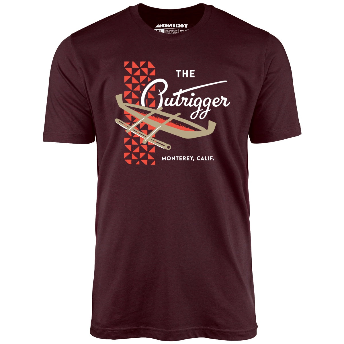 The Outrigger - Monterey, CA - Vintage Tiki Bar - Unisex T-Shirt