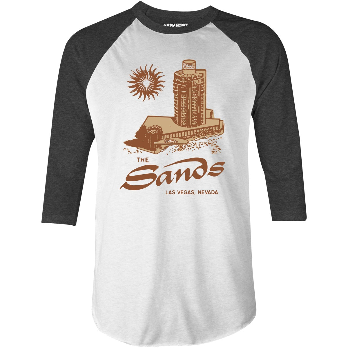 The Sands Hotel - Vintage Las Vegas - 3/4 Sleeve Raglan T-Shirt