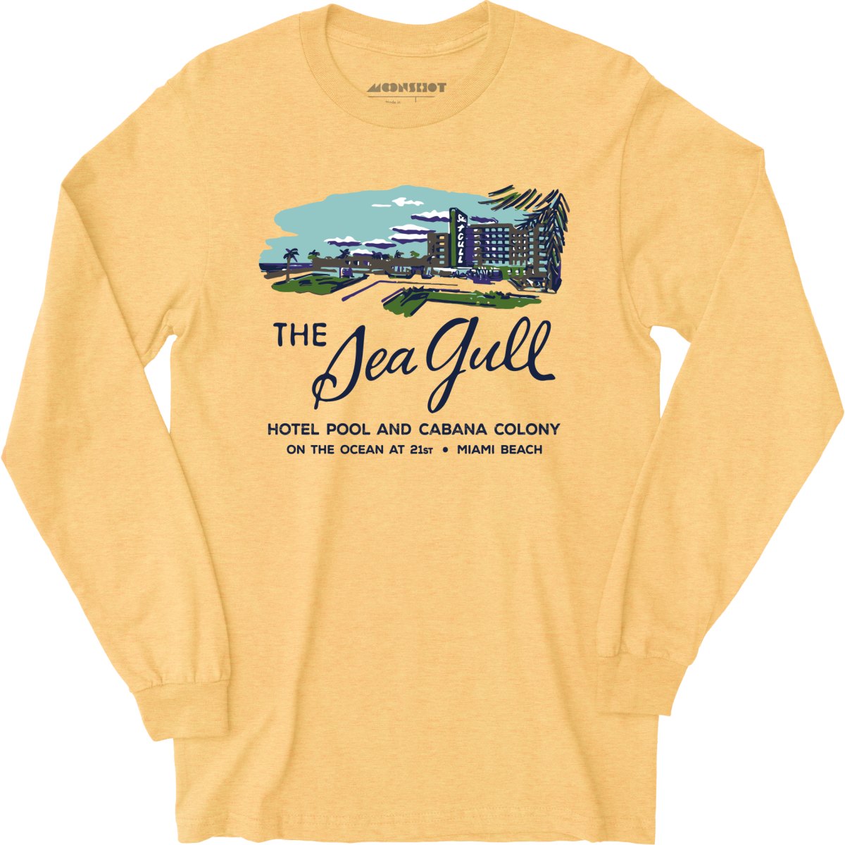 The Sea Gull - Miami, FL - Vintage Hotel - Long Sleeve T-Shirt