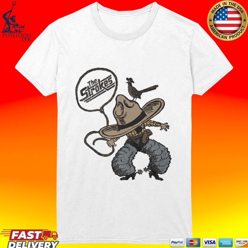 The Strokes Tour 2026 Illustrated Cowboy T-shirt