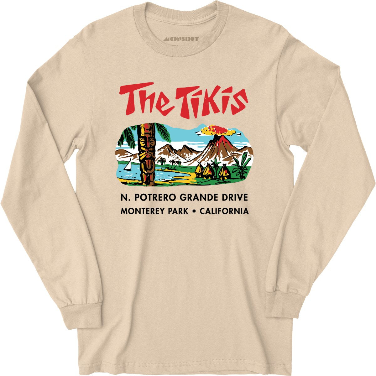The Tikis - Monterey Park CA - Vintage Tiki Bar - Long Sleeve T-Shirt