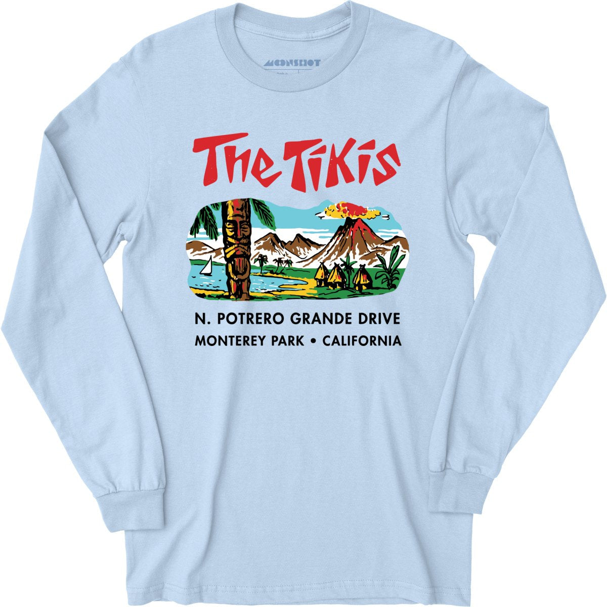The Tikis - Monterey Park CA - Vintage Tiki Bar - Long Sleeve T-Shirt