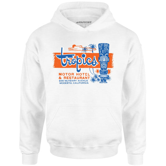 The Tropics - Modesto, CA - Vintage Tiki Bar - Unisex Hoodie