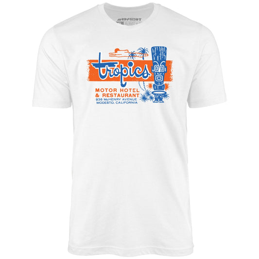 The Tropics - Modesto, CA - Vintage Tiki Bar - Unisex T-Shirt