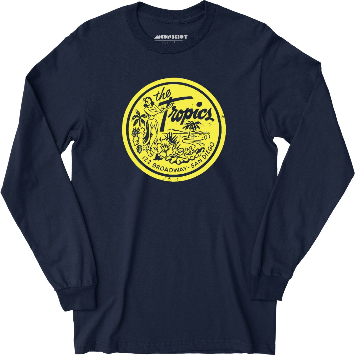 The Tropics - San Diego, CA - Vintage Tiki Bar - Long Sleeve T-Shirt
