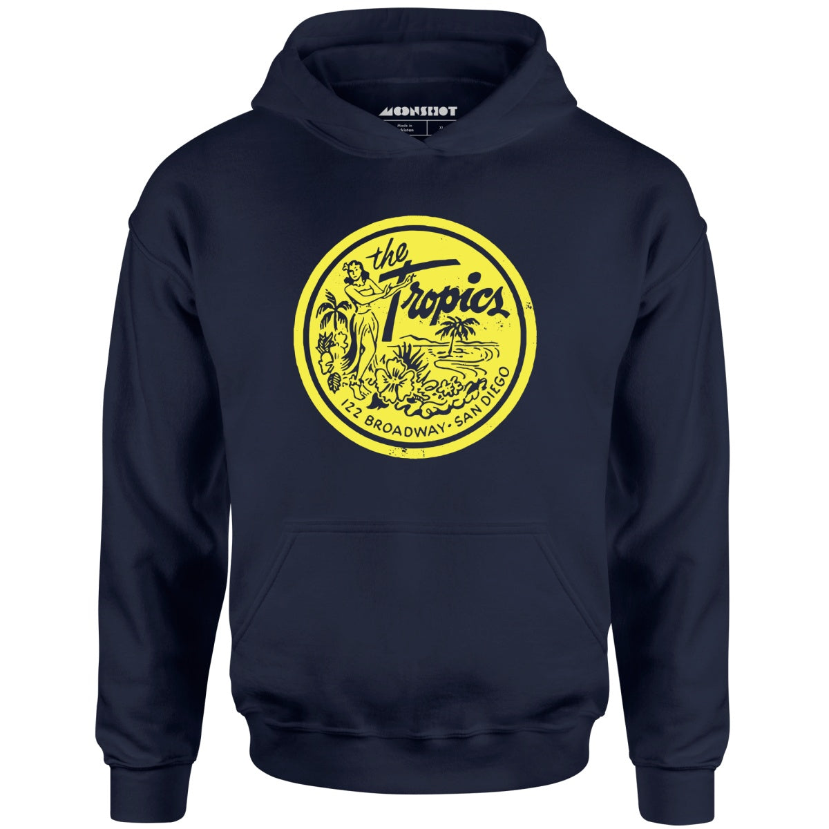 The Tropics - San Diego, CA - Vintage Tiki Bar - Unisex Hoodie