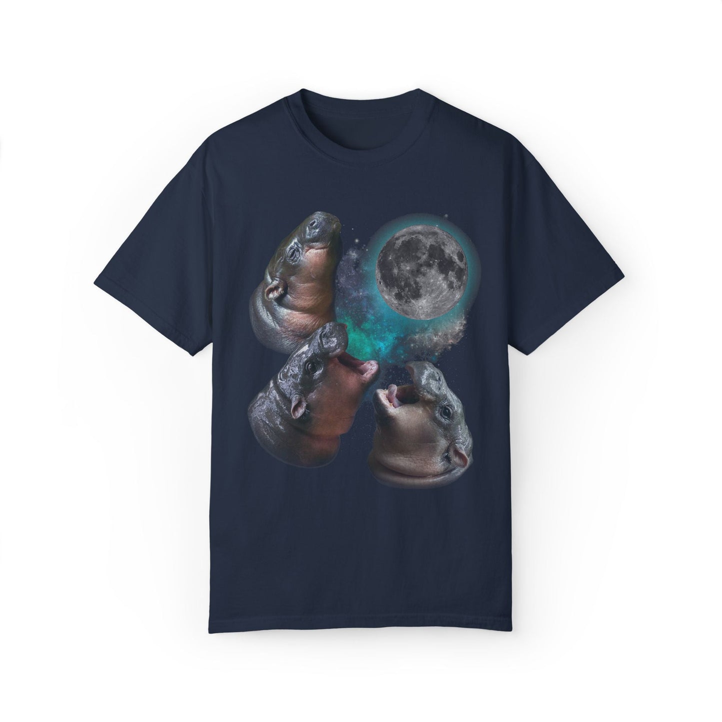 Three Moo Deng Howling At Moon Vintage T-shirt.