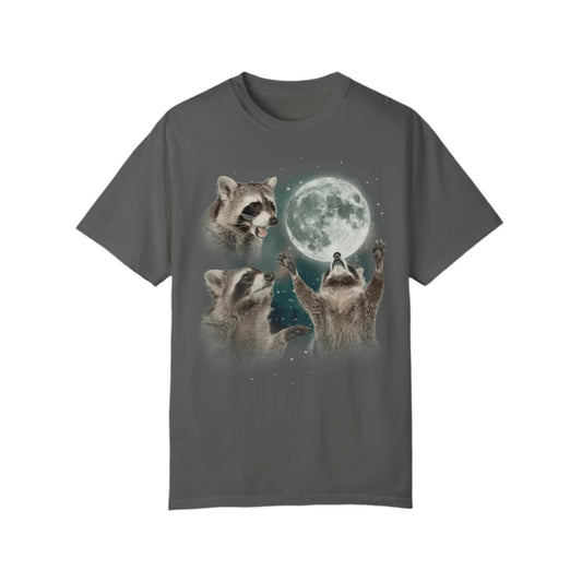 Three Raccoons Moon Vintage T-shirt.
