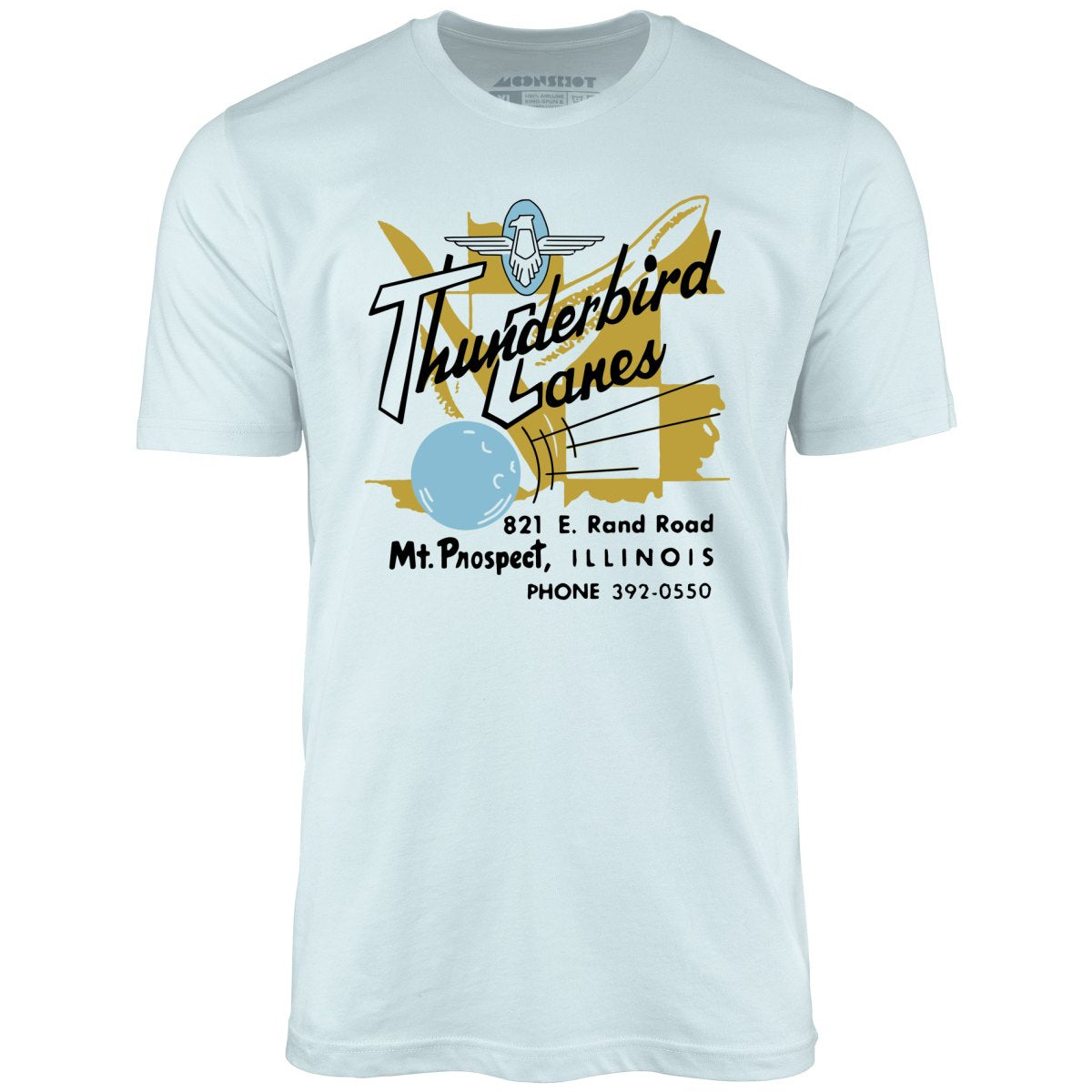 Thunderbird Lanes - Mt. Prospect, IL - Vintage Bowling Alley - Unisex T-Shirt