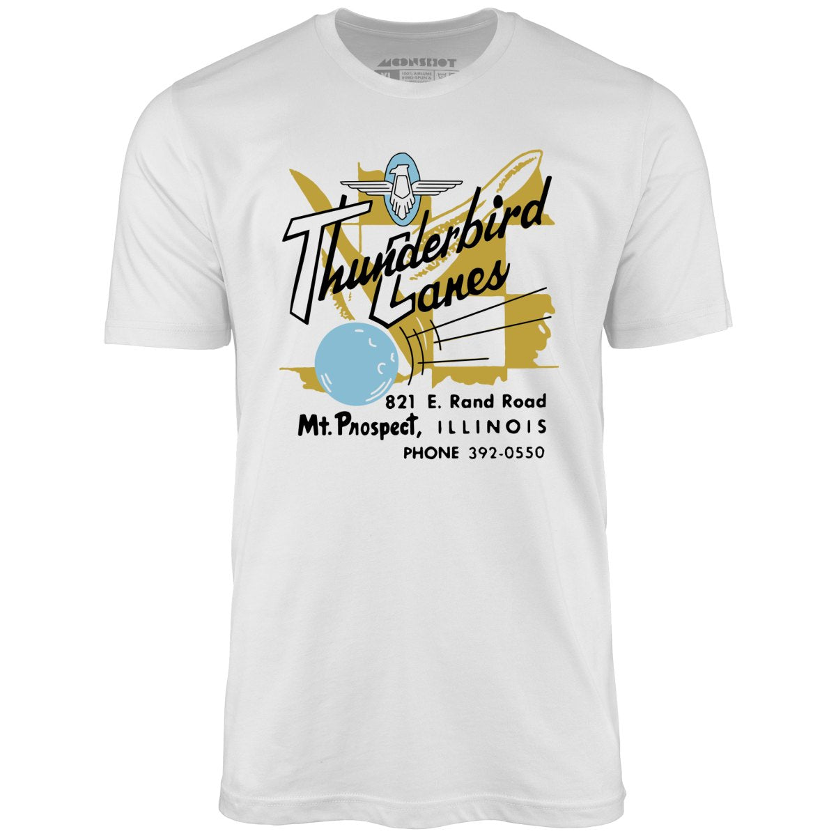 Thunderbird Lanes - Mt. Prospect, IL - Vintage Bowling Alley - Unisex T-Shirt