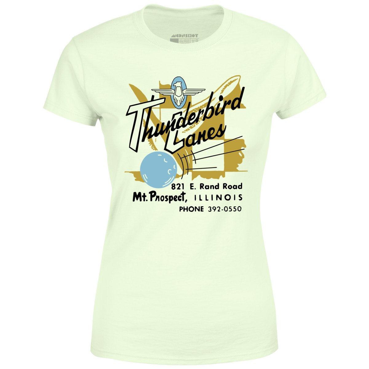 Thunderbird Lanes - Mt. Prospect, IL - Vintage Bowling Alley - Women's T-Shirt