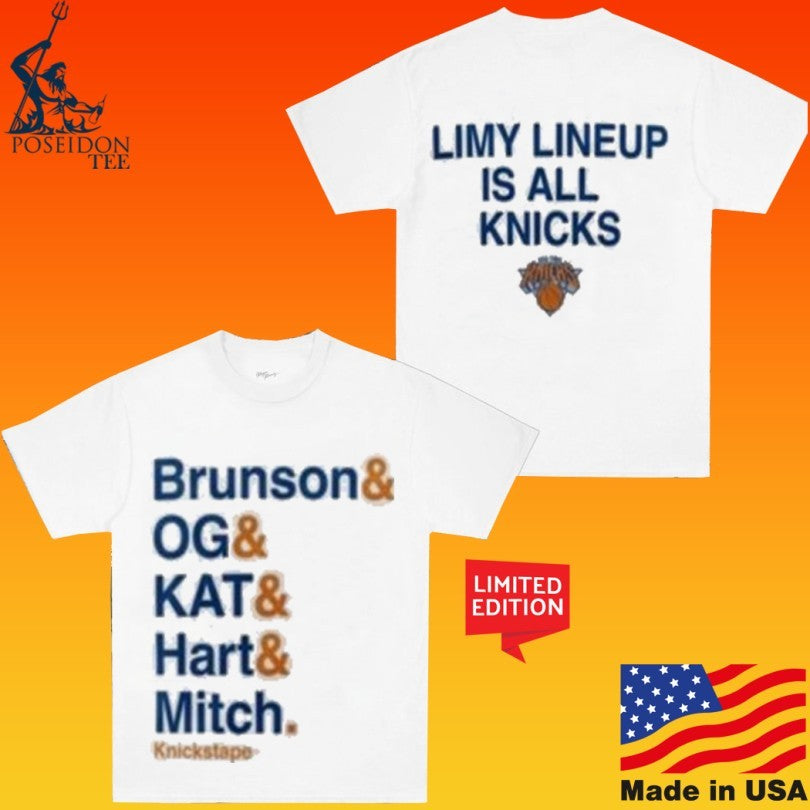 Timothee Chalamet My Lineup Is All Knicks T-shirt