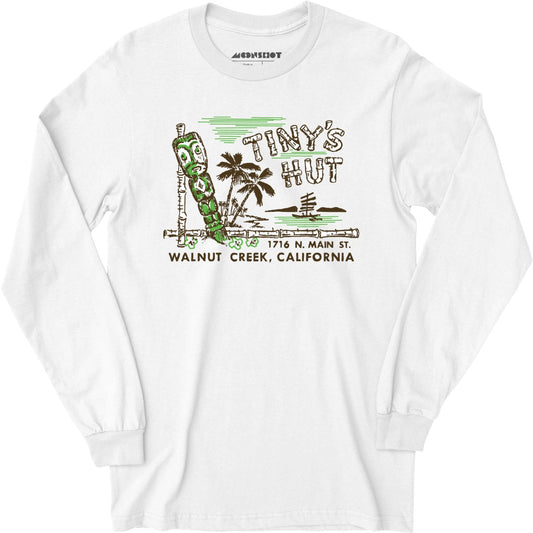 Tiny's Hut - Walnut Creek, CA - Vintage Tiki Bar - Long Sleeve T-Shirt