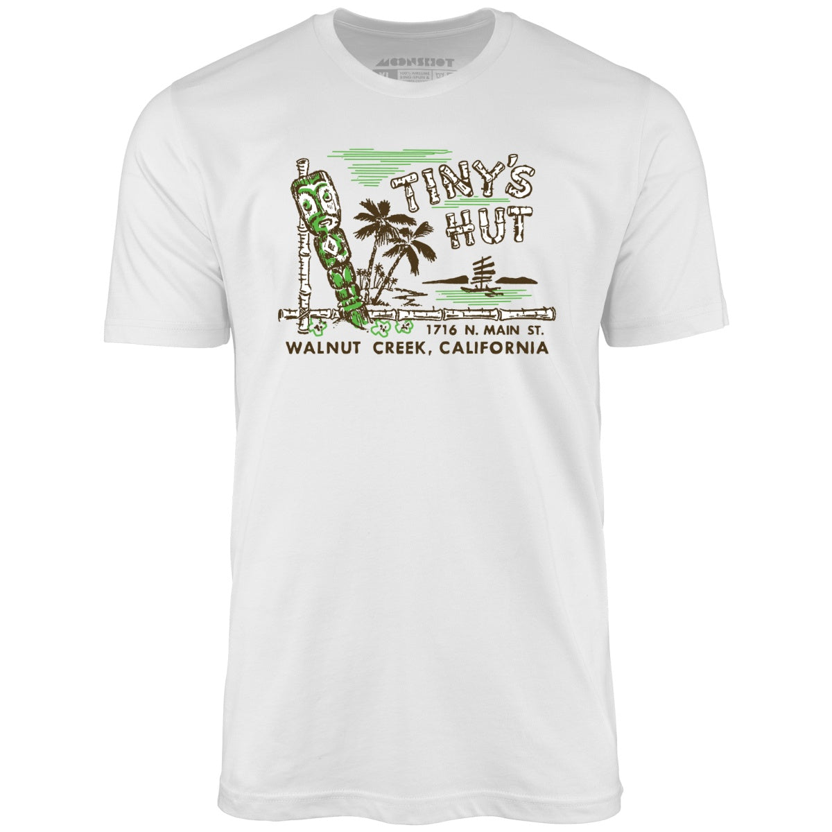 Tiny's Hut - Walnut Creek, CA - Vintage Tiki Bar - Unisex T-Shirt