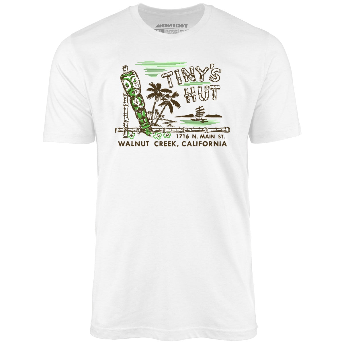 Tiny's Hut - Walnut Creek, CA - Vintage Tiki Bar - Unisex T-Shirt
