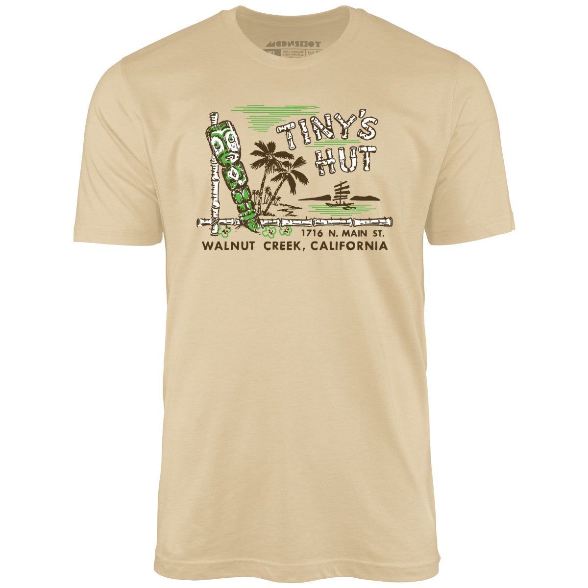 Tiny's Hut - Walnut Creek, CA - Vintage Tiki Bar - Unisex T-Shirt