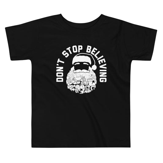 Don't Stop Believing Santa Kid's Toddler Tee