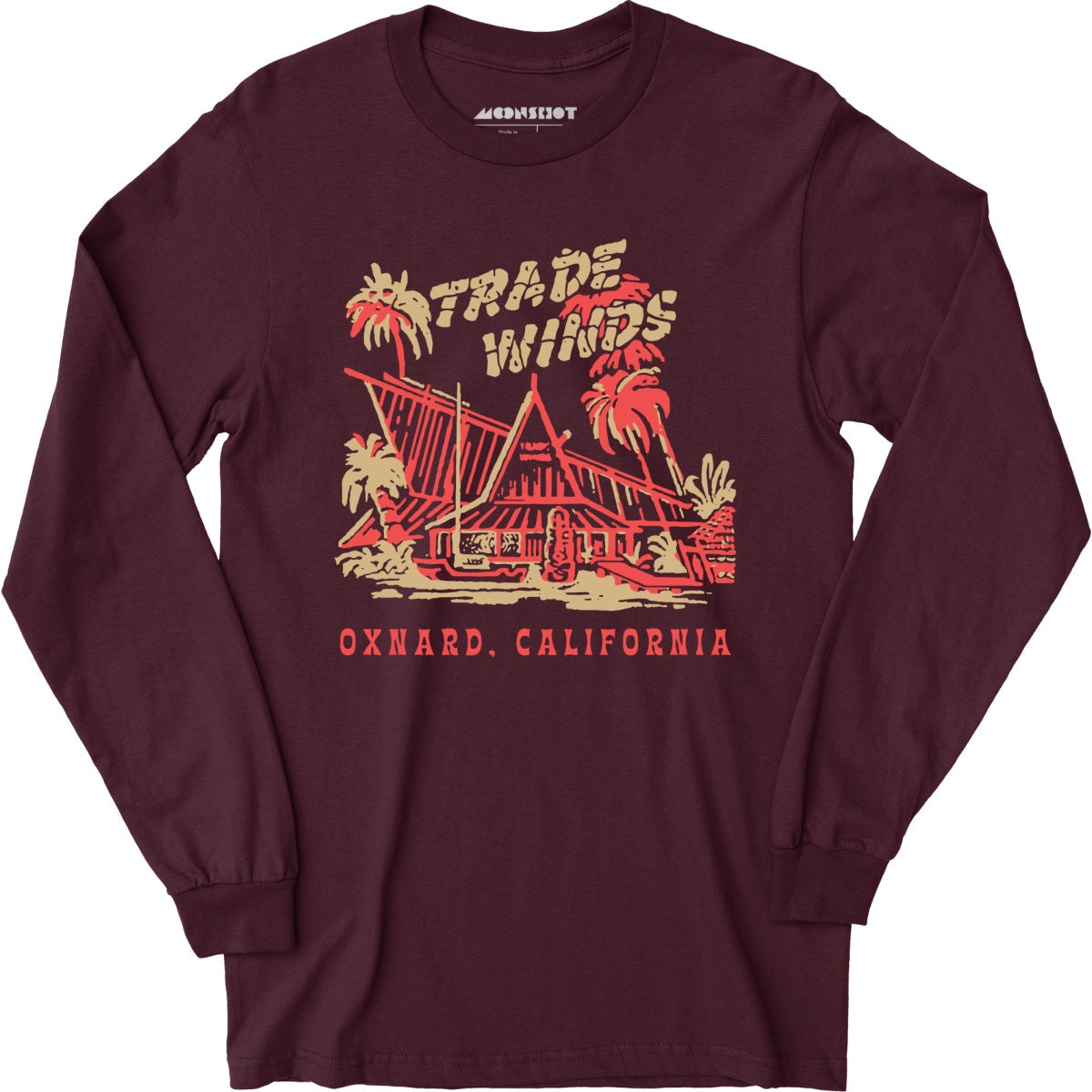 Trade Winds - Oxnard, CA - Vintage Tiki Bar - Long Sleeve T-Shirt