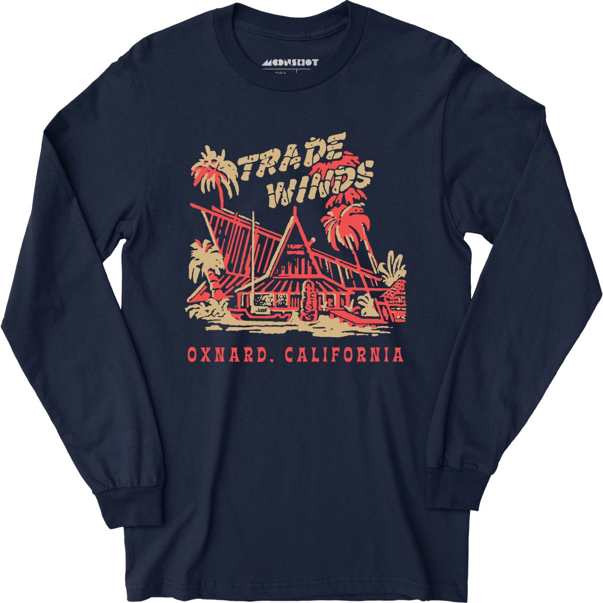 Trade Winds - Oxnard, CA - Vintage Tiki Bar - Long Sleeve T-Shirt