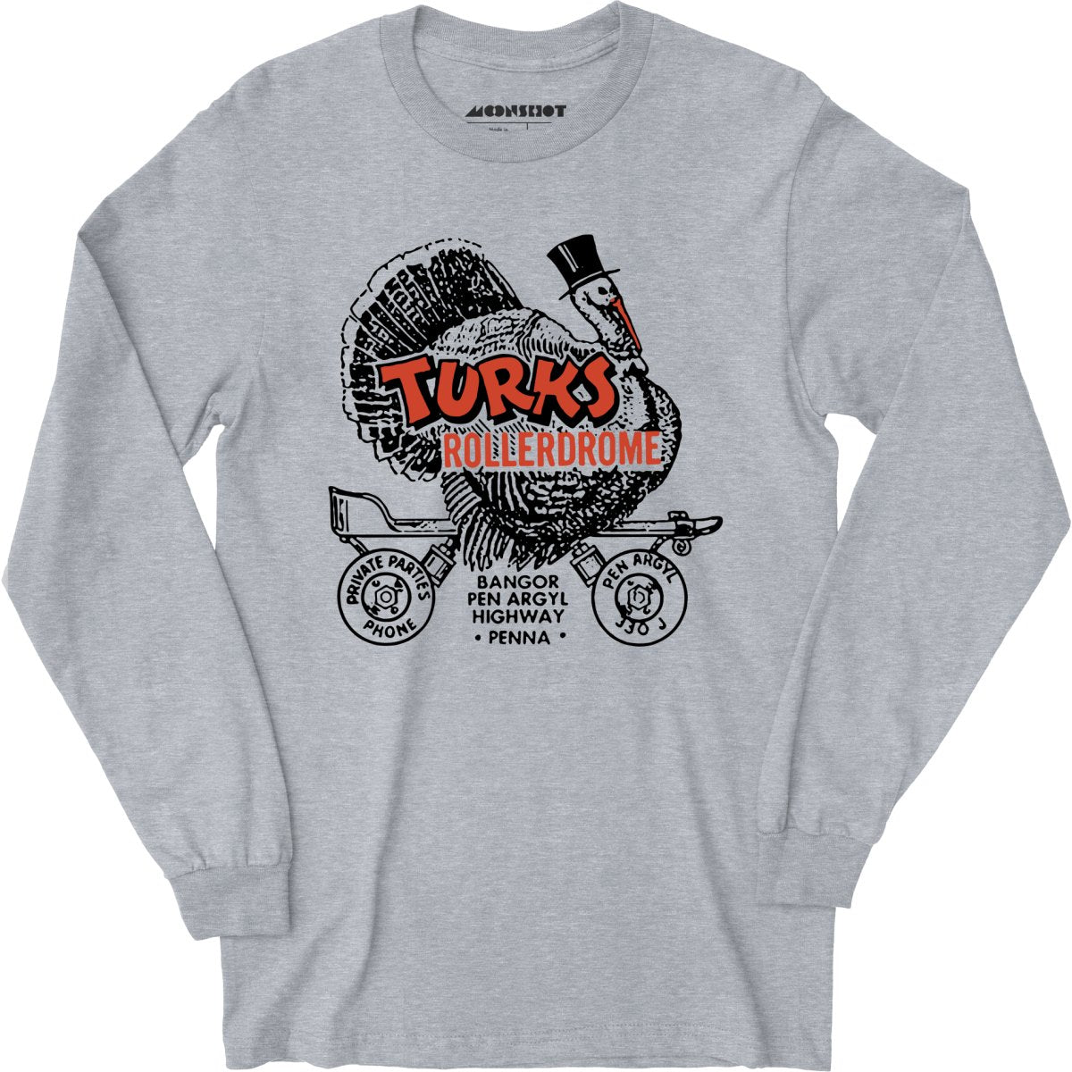 Turks Rollerdrome - Pen Argyl, PA - Vintage Roller Rink - Long Sleeve T-Shirt