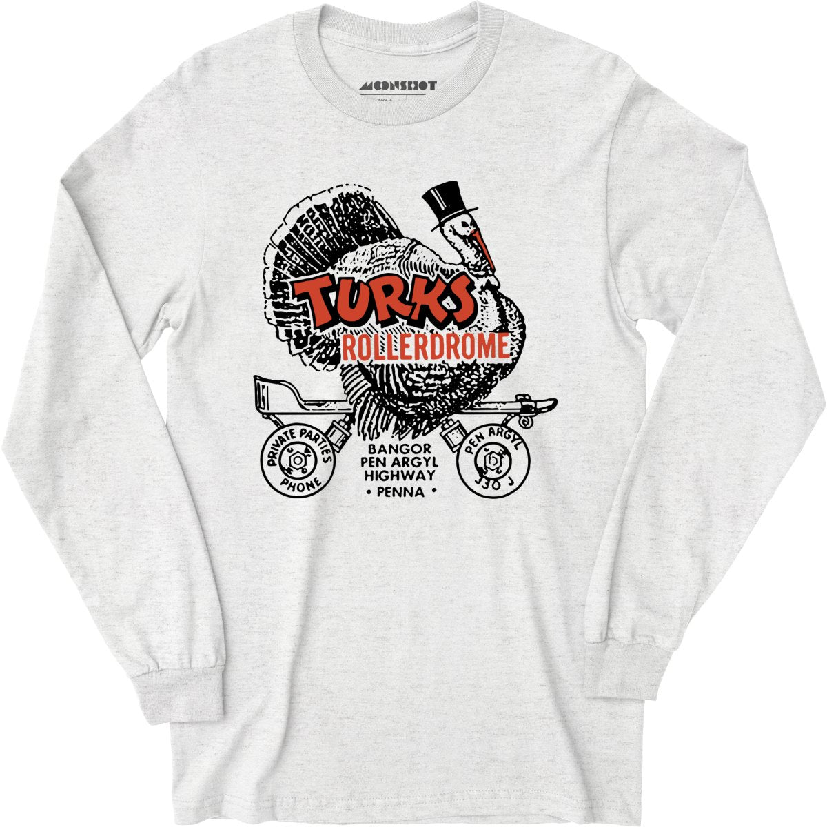 Turks Rollerdrome - Pen Argyl, PA - Vintage Roller Rink - Long Sleeve T-Shirt