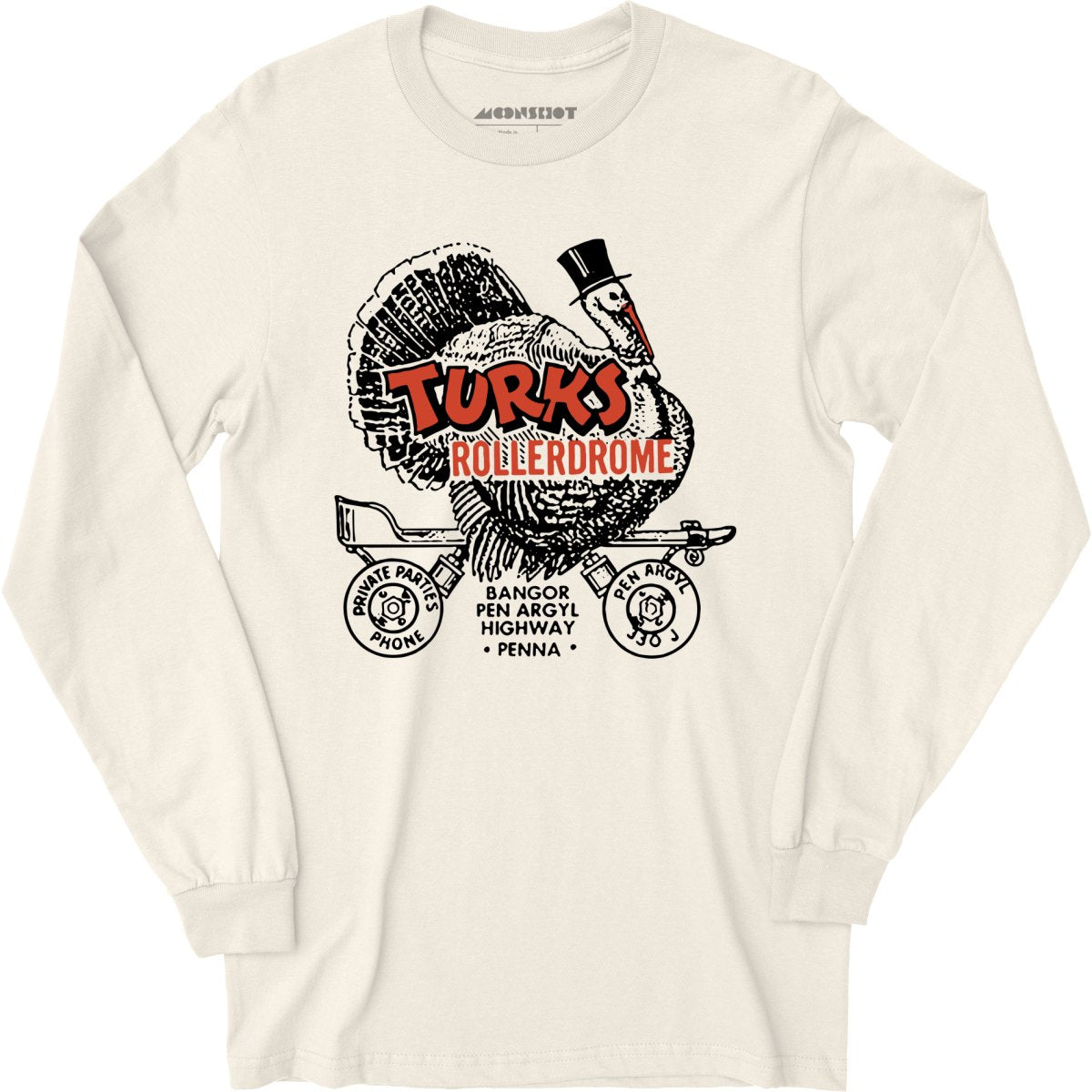 Turks Rollerdrome - Pen Argyl, PA - Vintage Roller Rink - Long Sleeve T-Shirt