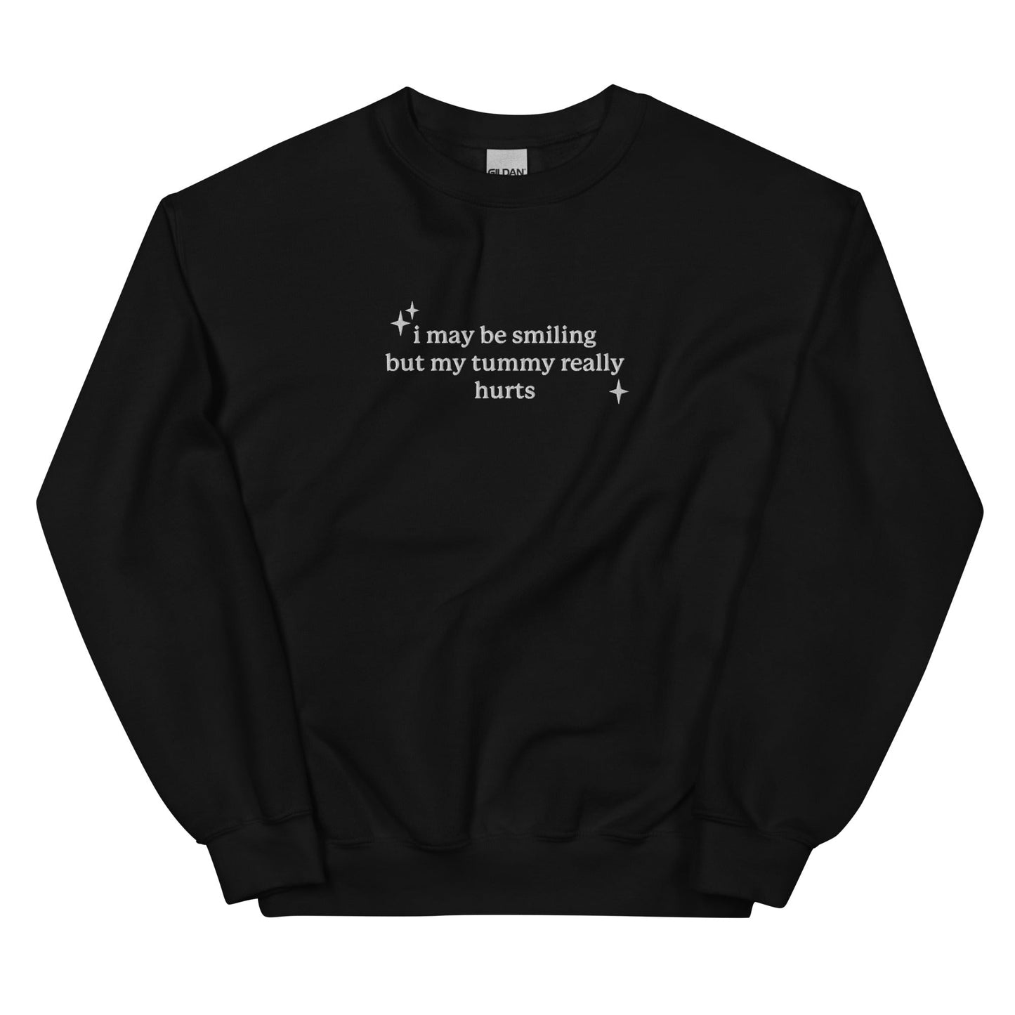 I May Be Smiling Embroidered Unisex Sweatshirt