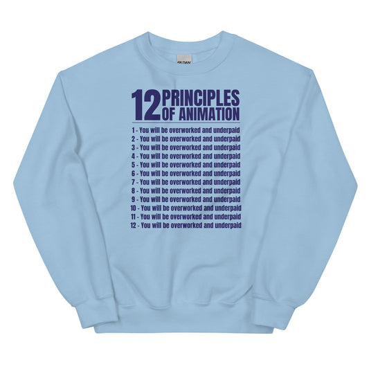 12 Principles of Animation Unisex Sweatshirt