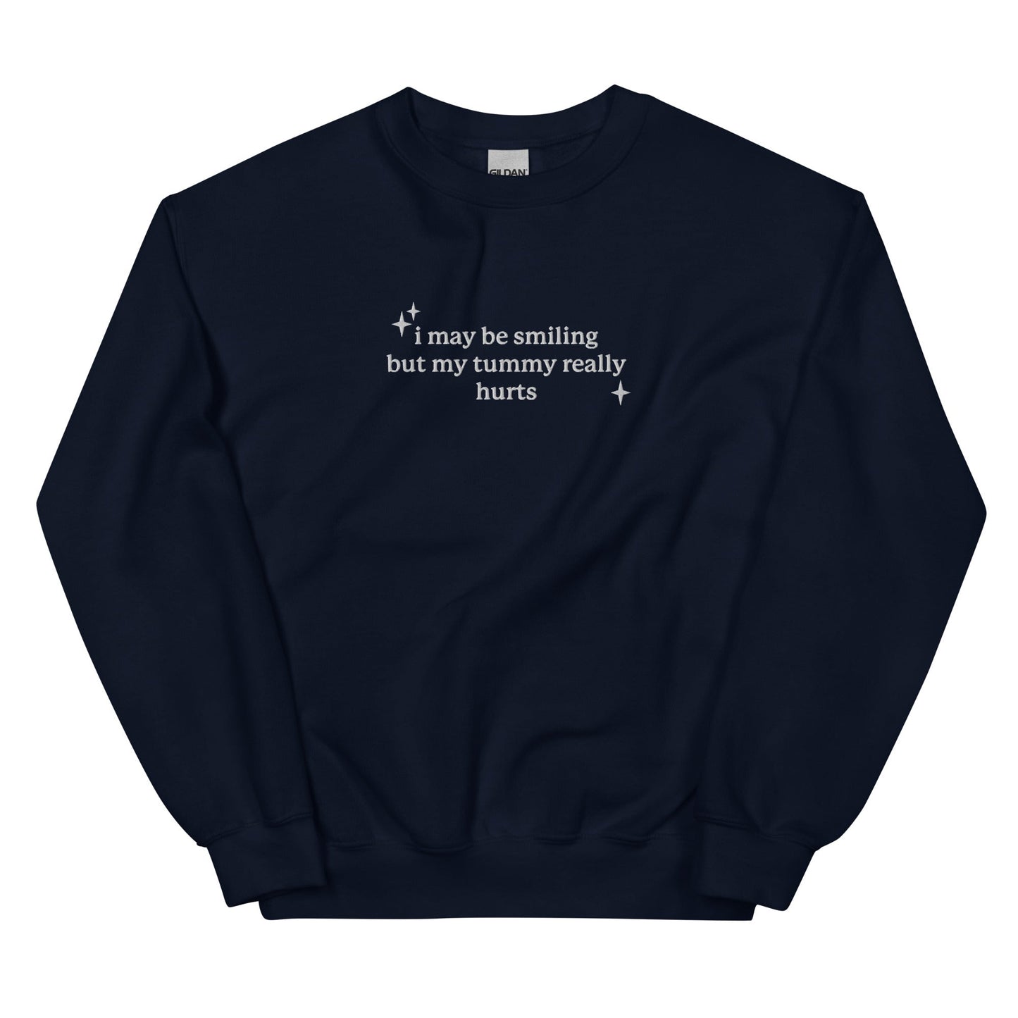 I May Be Smiling Embroidered Unisex Sweatshirt