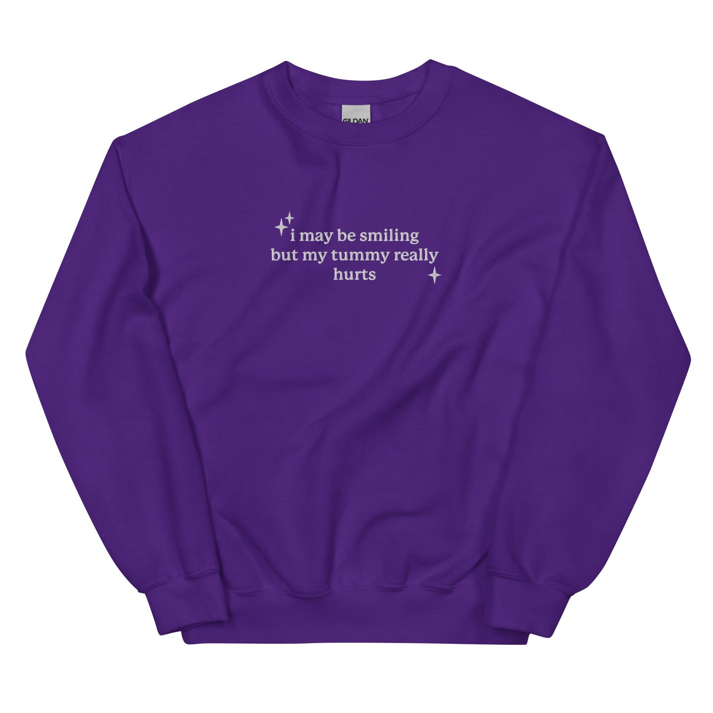 I May Be Smiling Embroidered Unisex Sweatshirt