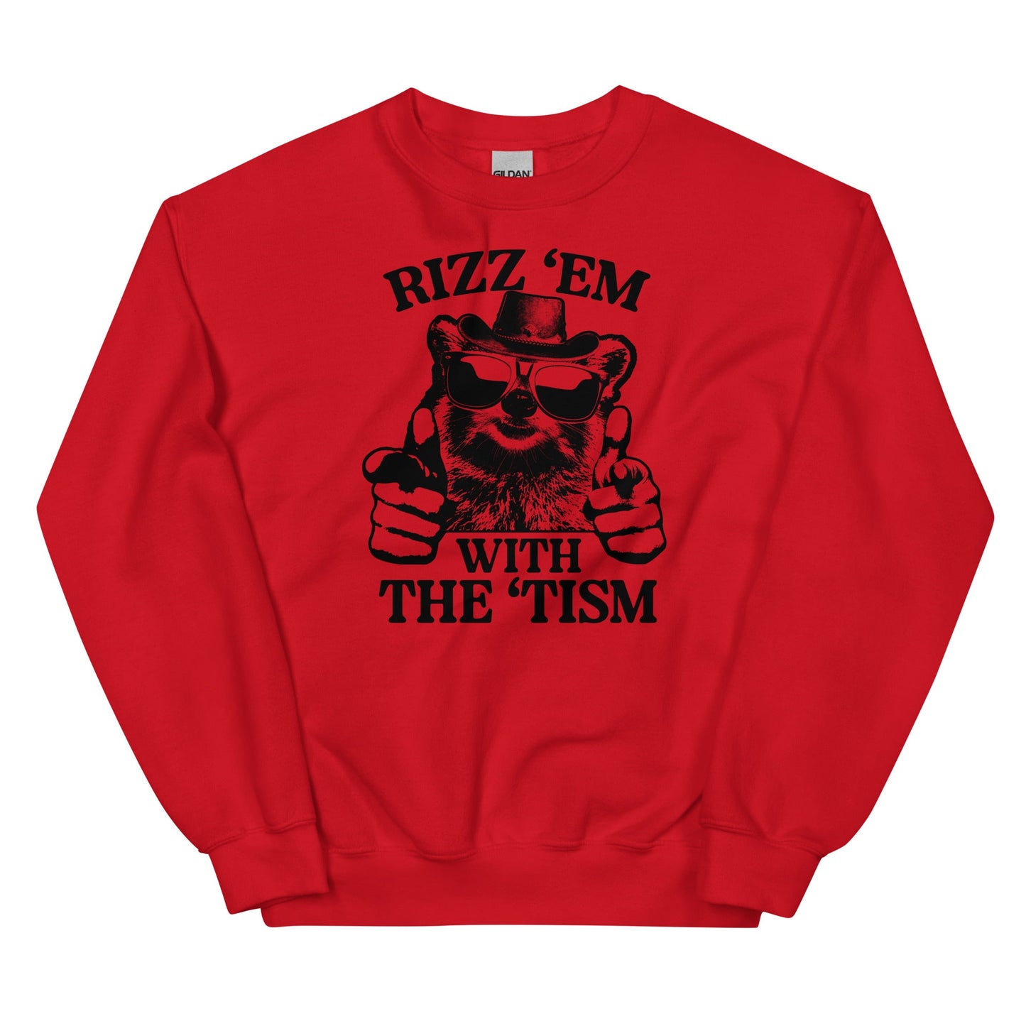 Rizz 'Em With the 'Tism (Raccoon) Unisex Sweatshirt