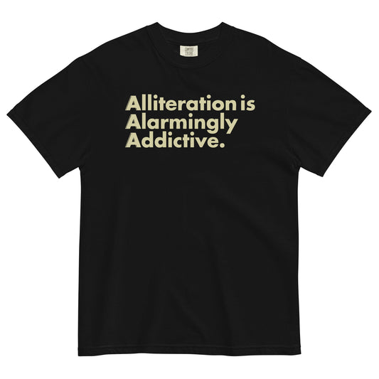 Alliteration Is Alarmingly Addictive Men's Relaxed Fit Tee