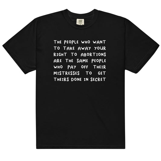 Your Right to Abortions Unisex t-shirt