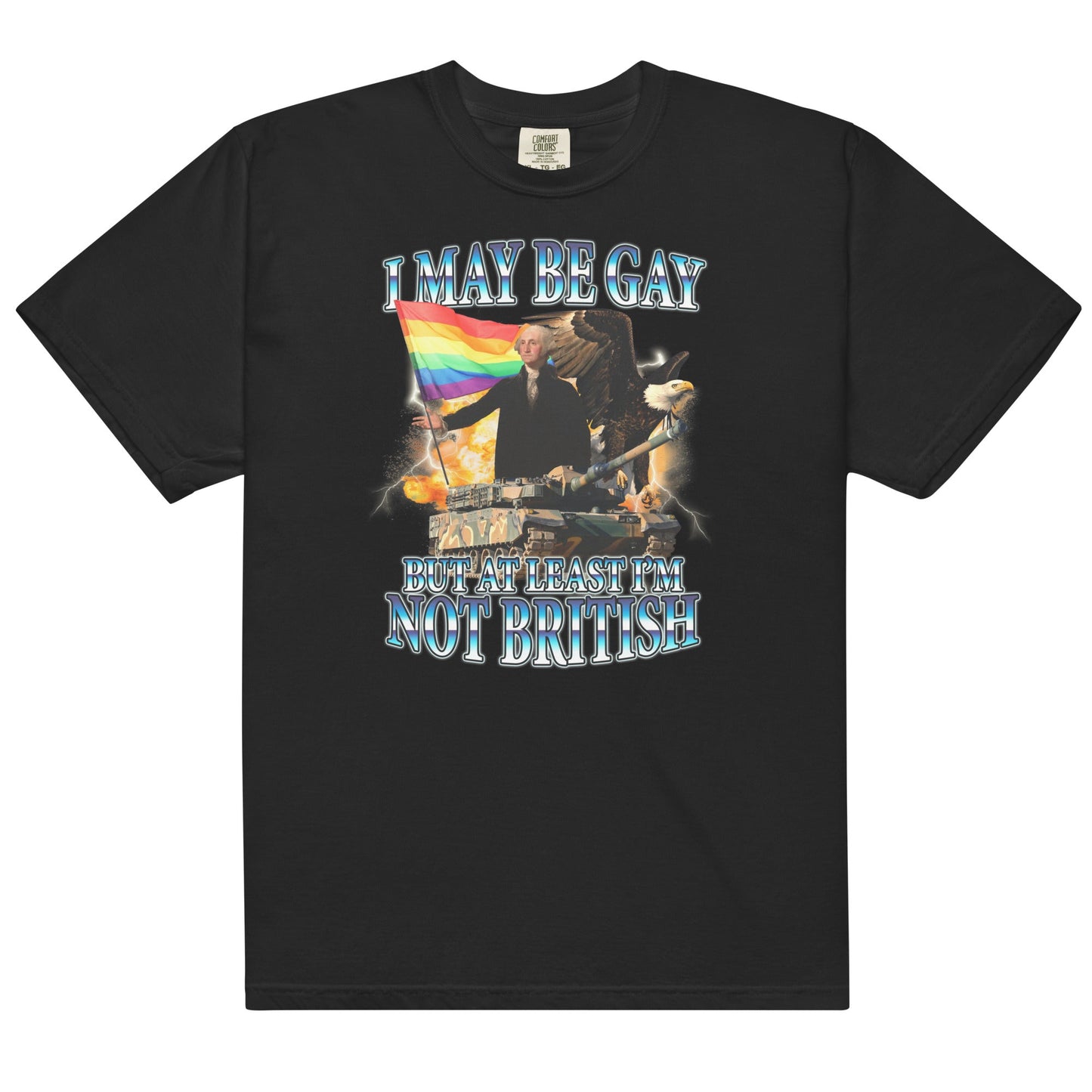 I May Be Gay (Not British) Unisex t-shirt