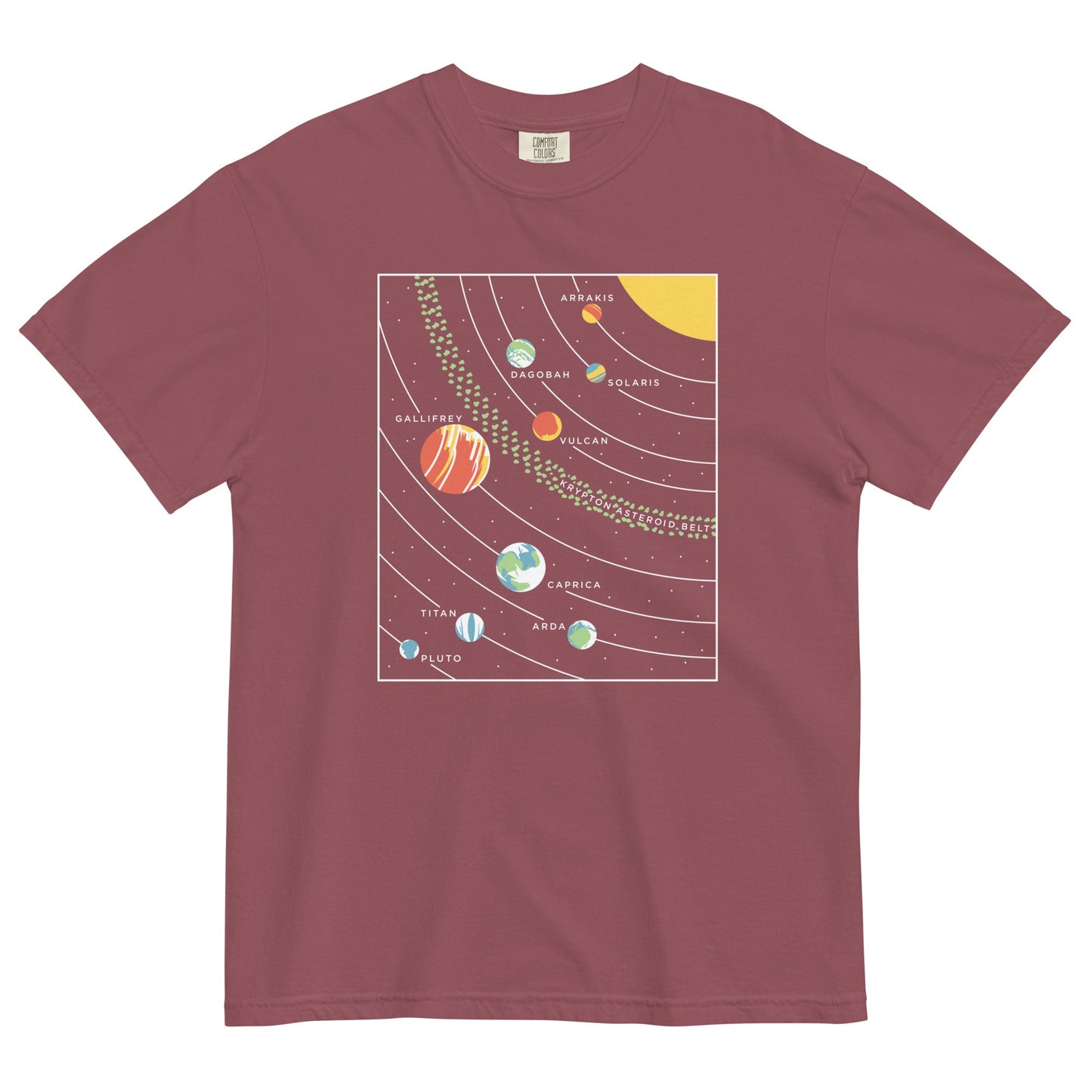 9 Planets Men's Relaxed Fit Tee