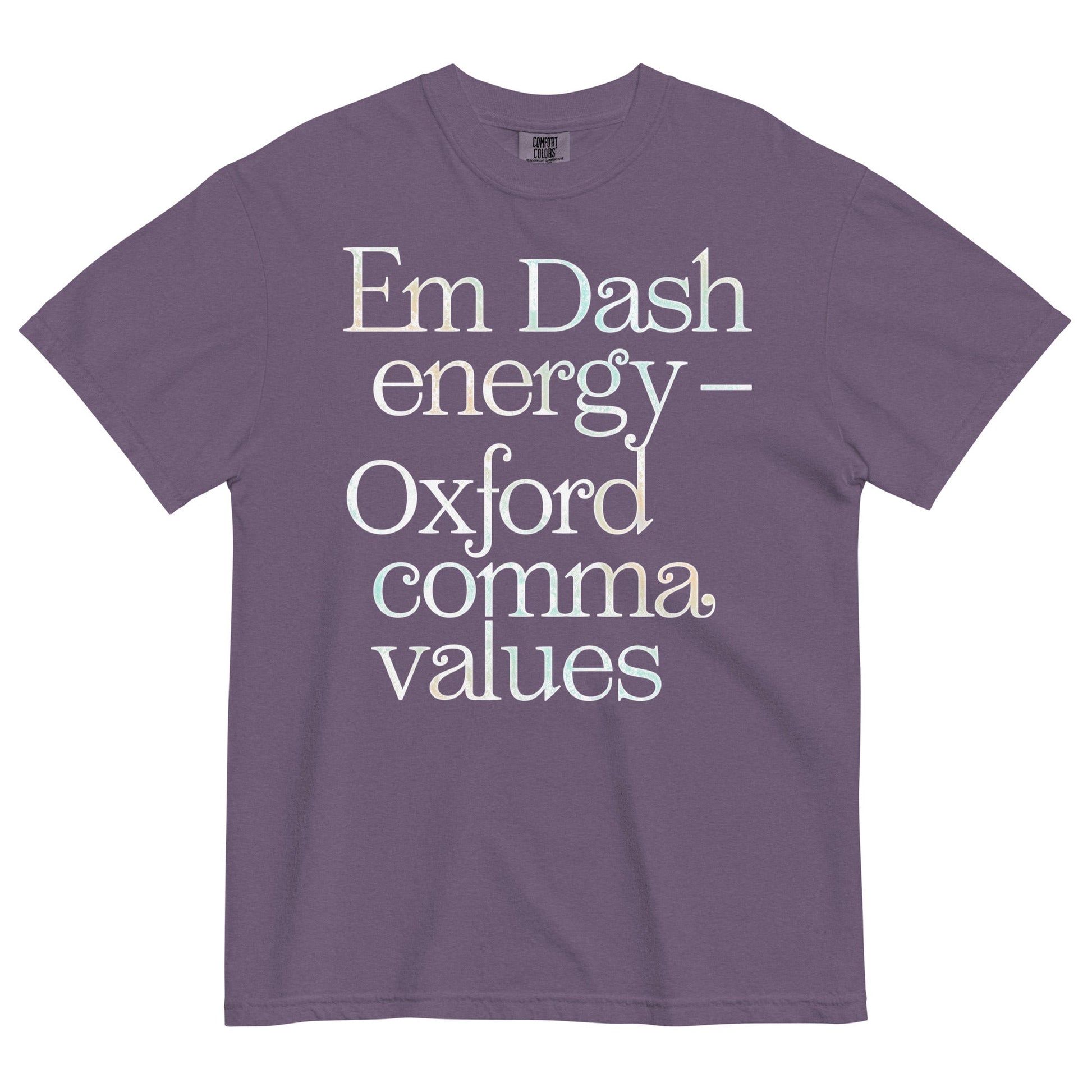 Em Dash Energy Oxford Comma Values Men's Relaxed Fit Tee