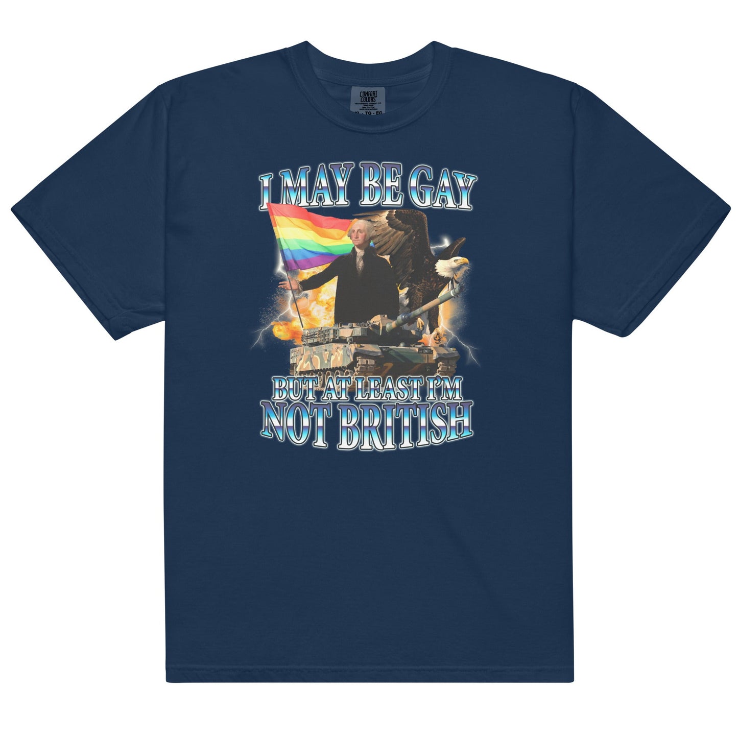 I May Be Gay (Not British) Unisex t-shirt
