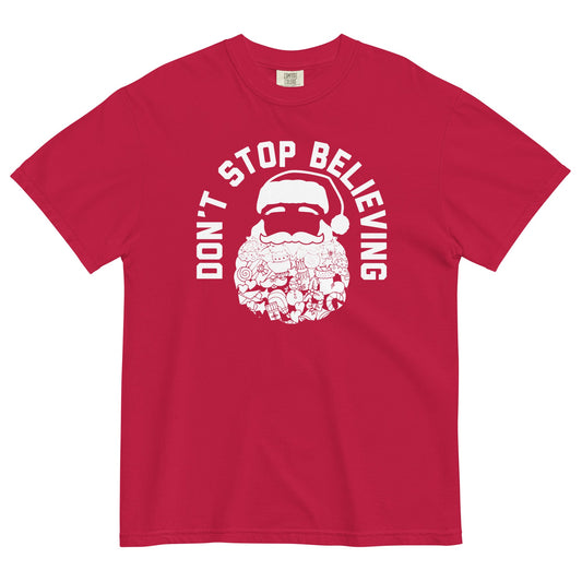 Don't Stop Believing Santa Men's Relaxed Fit Tee