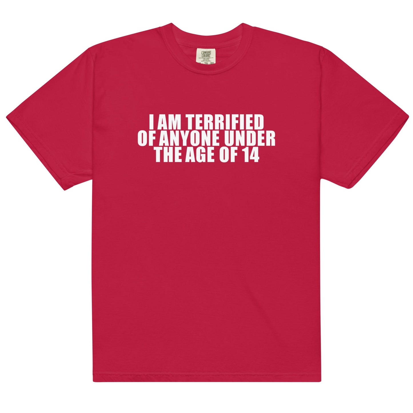 Terrified of Anyone Under 14 Unisex t-shirt