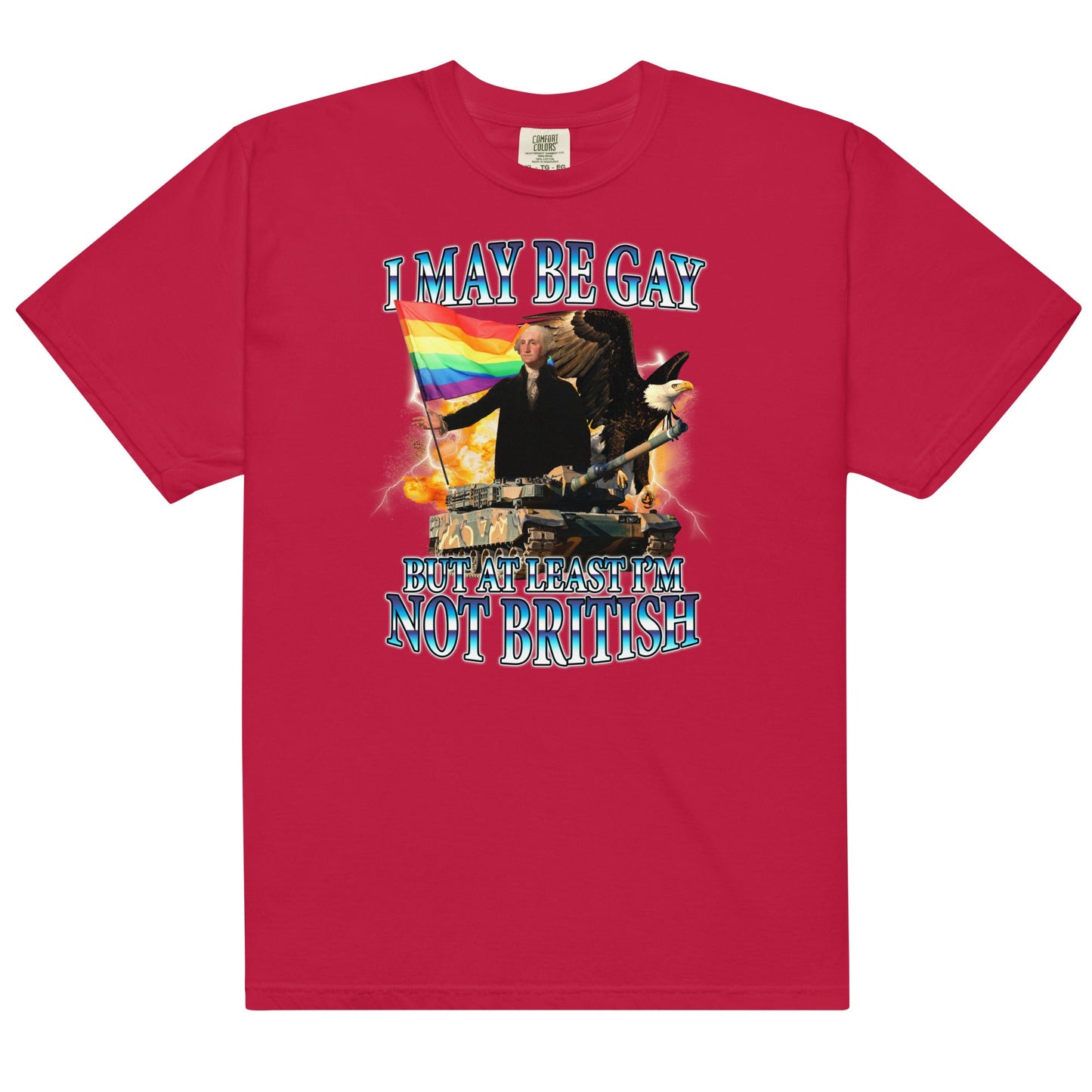 I May Be Gay (Not British) Unisex t-shirt