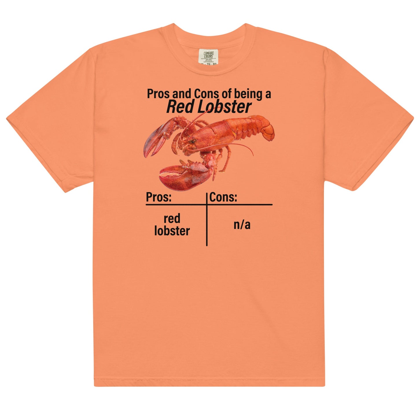 Red Lobster Pros and Cons Unisex t-shirt