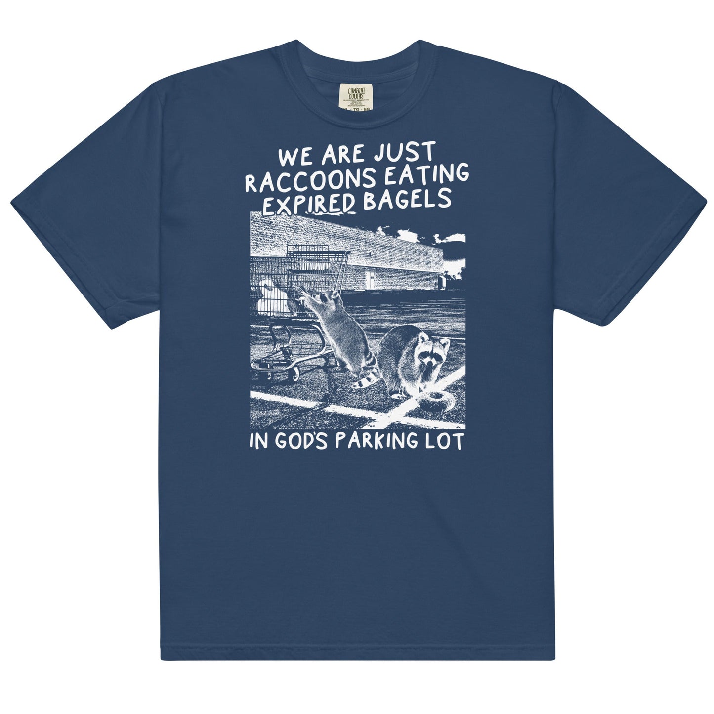 Raccoons Eating Expired Bagels Unisex t-shirt