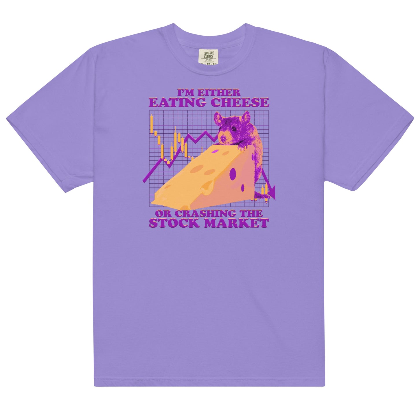 Eating Cheese or Crashing the Stock Market Unisex t-shirt