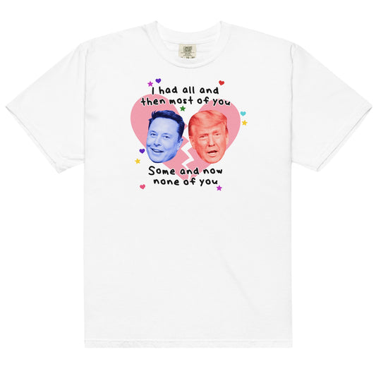 Trump and Musk Divorce Unisex t-shirt