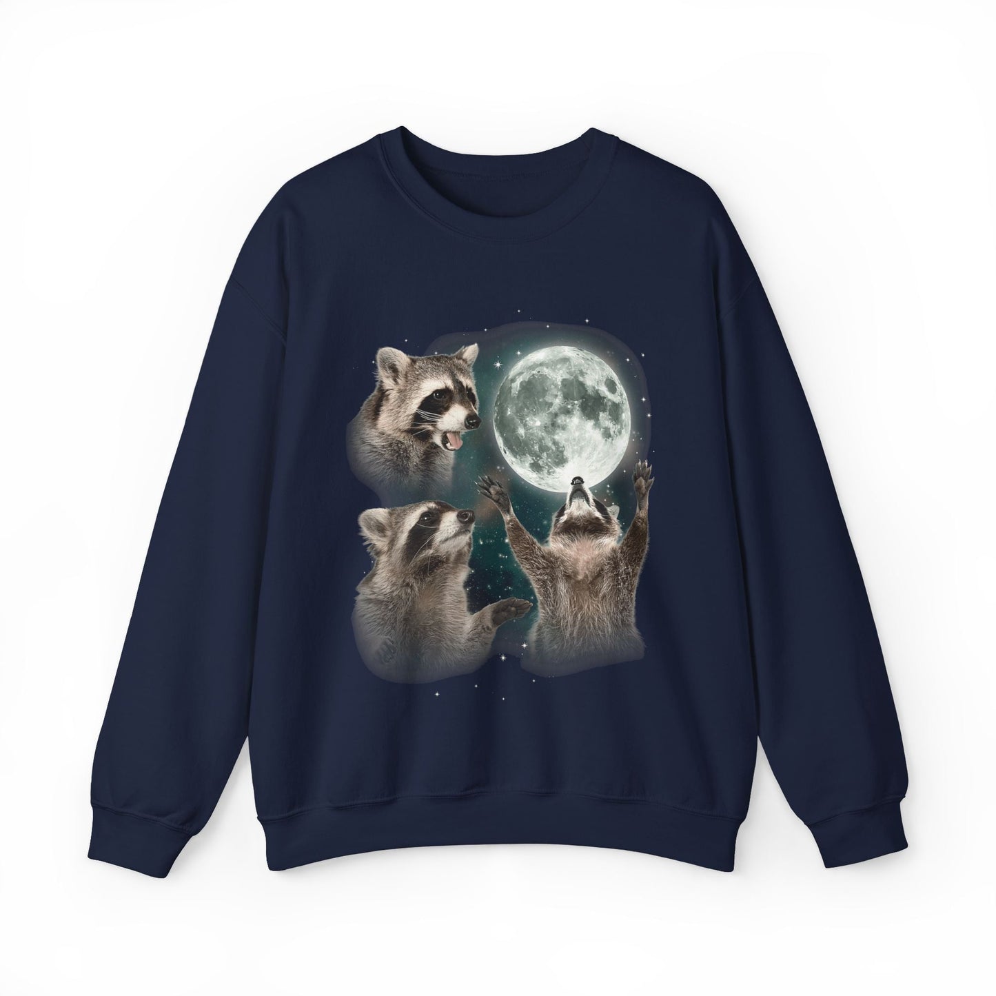 Three Raccoons Moon Vintage Sweatshirt