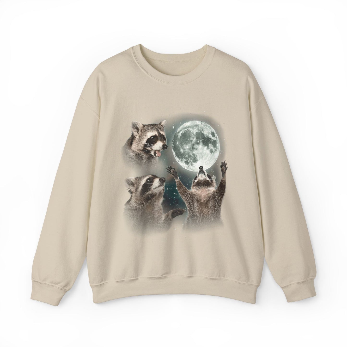 Three Raccoons Moon Vintage Sweatshirt
