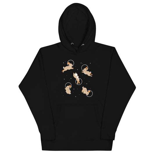 Bunnies In Space Unisex Hoodie