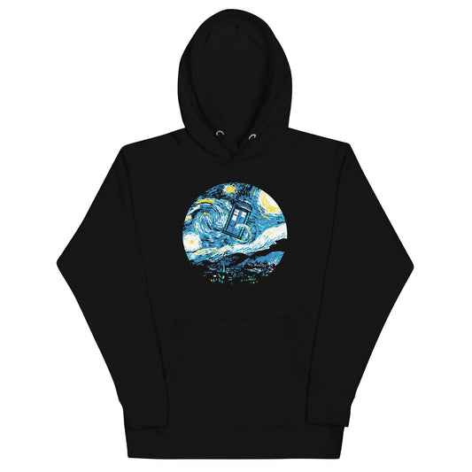 Starry Night Police Box Unisex Hoodie