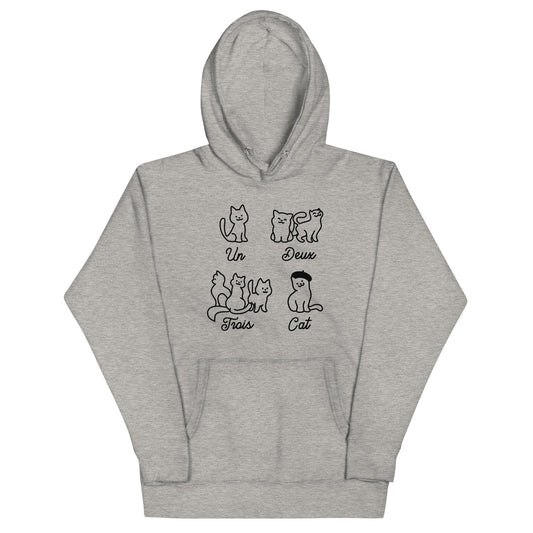 Un Deux Trois Cat Unisex Hoodie